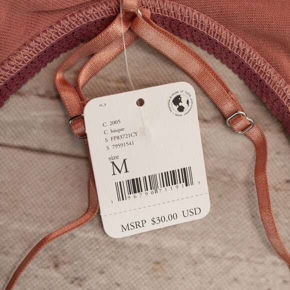 NWT Free People Hide and Seek Bralette in Bisque size M - Picture 7 of 8